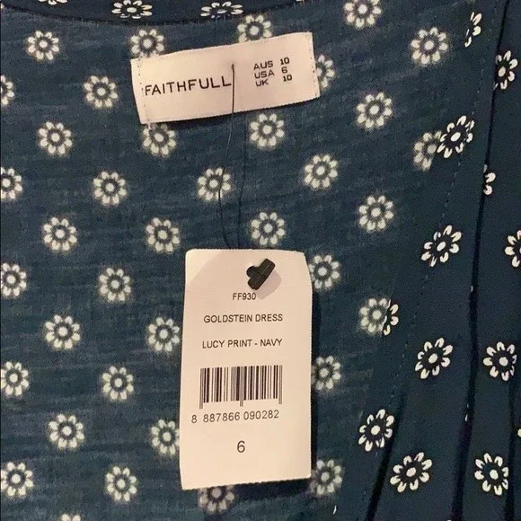 Faithful the Brand Goldstein wrap dress US 6 AU 10 - Picture 7 of 8
